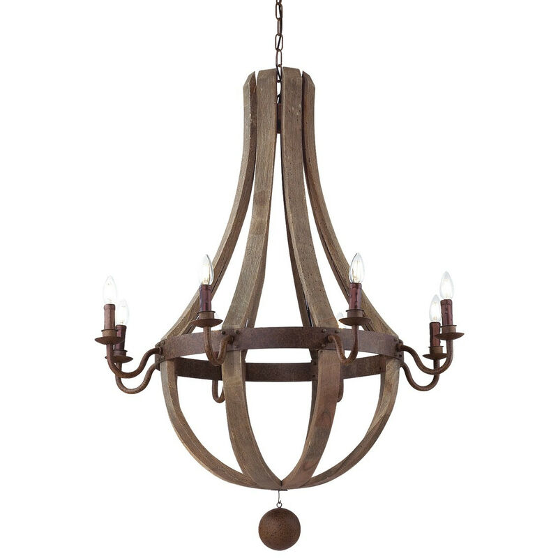 

Ideal Lux Millennium - Lámpara colgante de techo de 8 luces marrón, E14