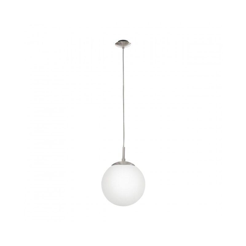 

Lámpara colgante de metal y cristal opalino con altura regulable 220-240 V IP20 | Vetro