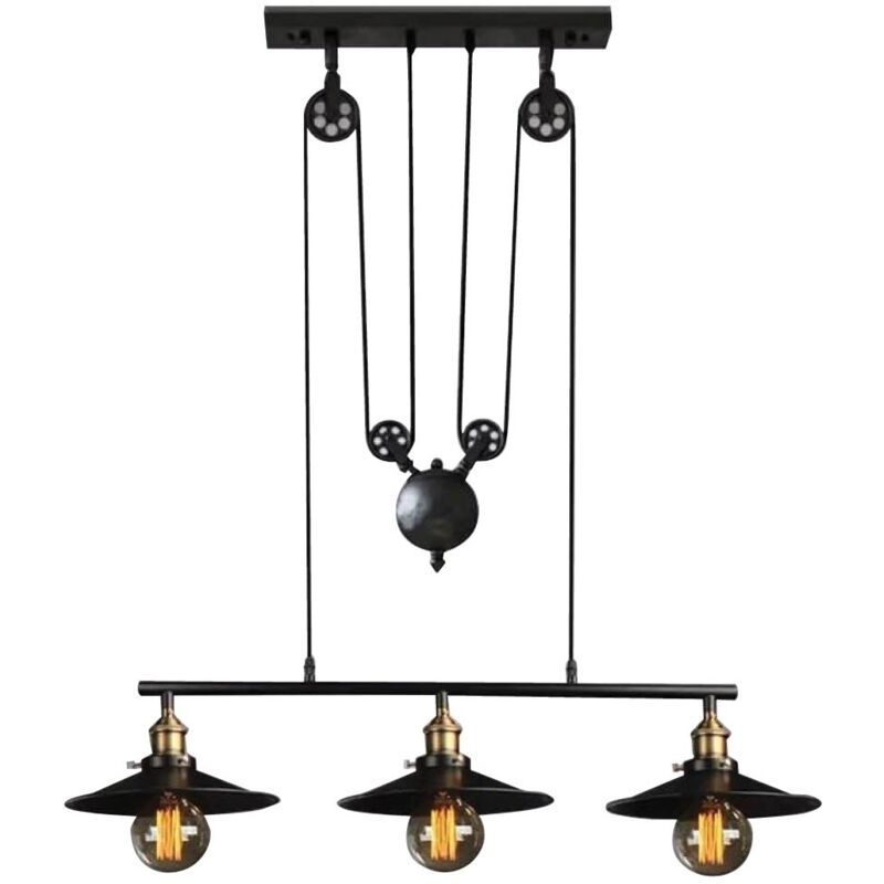 

Lámpara colgante de poleas 'CLOCK WORK' | Negro