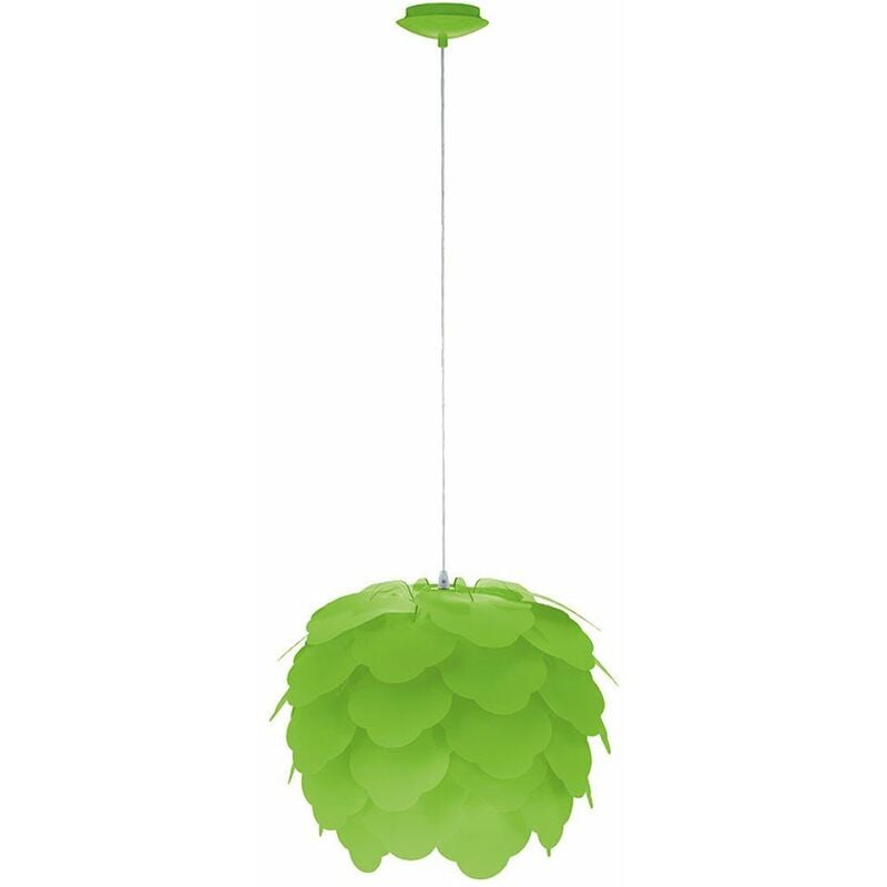 

Lámpara colgante de péndulo de diseño con flores verdes enchufables en un juego que incluye una fuente de luz LED de 10 vatios