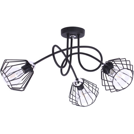 Lámpara colgante de techo LED moderna cromada para loft