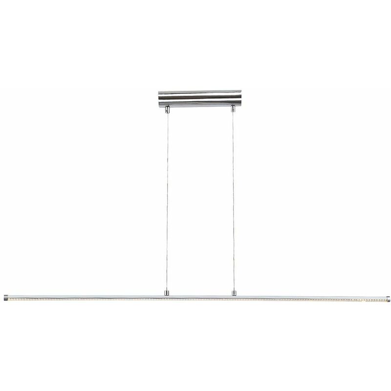 

Lámpara de suspensión comedor lámpara de mesa de comedor lámpara colgante moderna cromo, ALU, LED 12W 840Lm blanco cálido, L x An x Al 114x8x100 cm