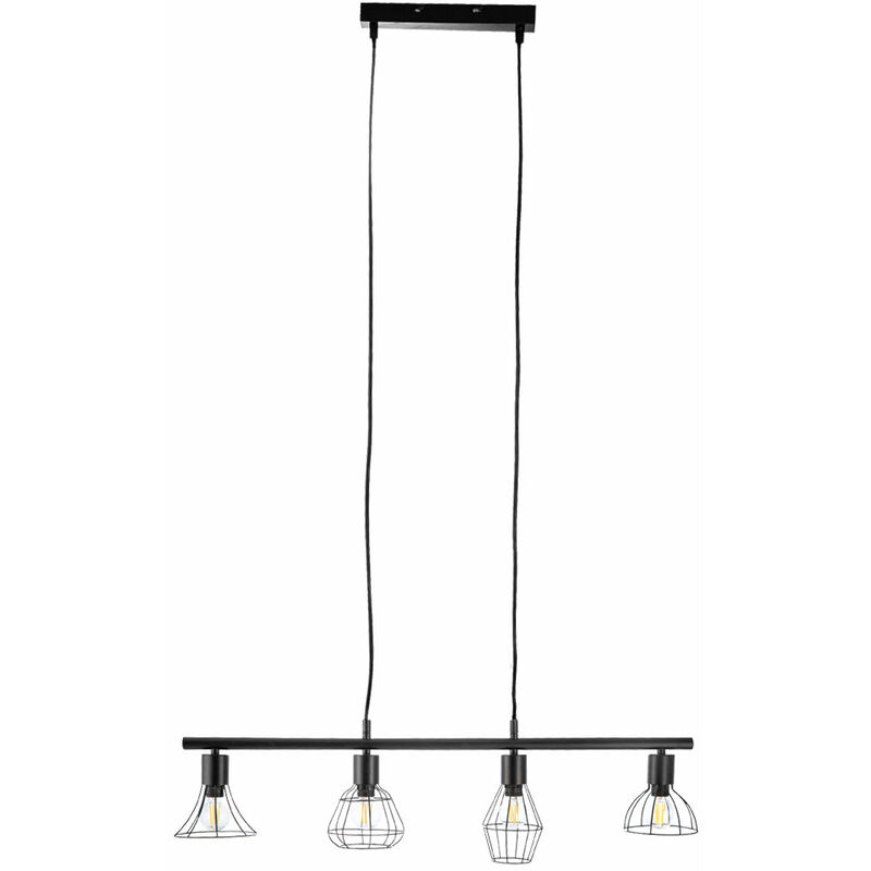 

Lámpara colgante de techo retro, iluminación negra para sala de estar, lámpara colgante de jaula, luces Nino 31450408