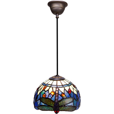 Lámpara Colgante de techo Tiffany menor diámetro 20cm Serie Belle Epoque 199600