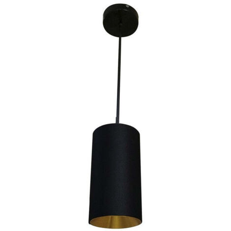 Lámpara Colgante de Techo Tubo LED 15W 3000K 15cm con Interior Dorado