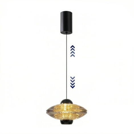 Lámpara colgante decorativa para la entrada del hogar, luz de techo ajustable para restaurantes,lámpara colgante LED de tres colores ajustable