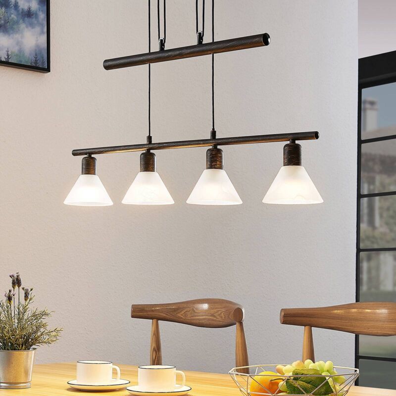 

Lindby - Lámpara colgante Delira 4 luces, negro, regulable