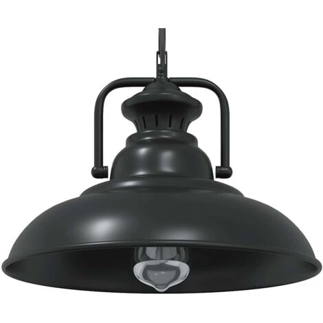 Lámpara colgante E27 negra Ø 31 cm Hierro