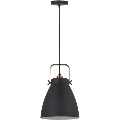 LAMPARA COLGANTE E27 NEGRO COBRE