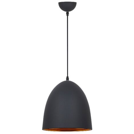 LAMPARA COLGANTE E27 NEGRO ORO