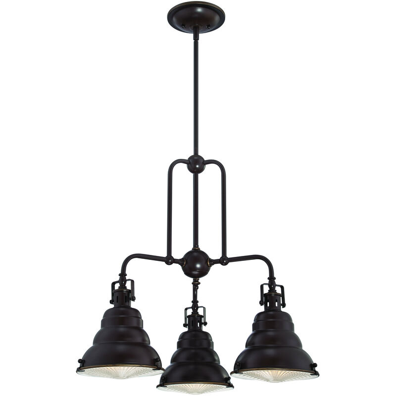 

Elstead - Lámpara de araña de barra colgante de 3 luces, bronce de Palladio, E27