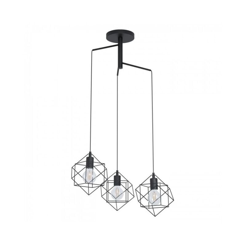 

Lámpara colgante Eglo metálica de tres puntos 220-240 V IP20 | negro - Metallo