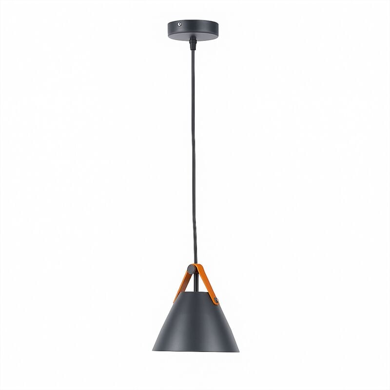 

Lámpara colgante de cuero 'Ellen' | Gris