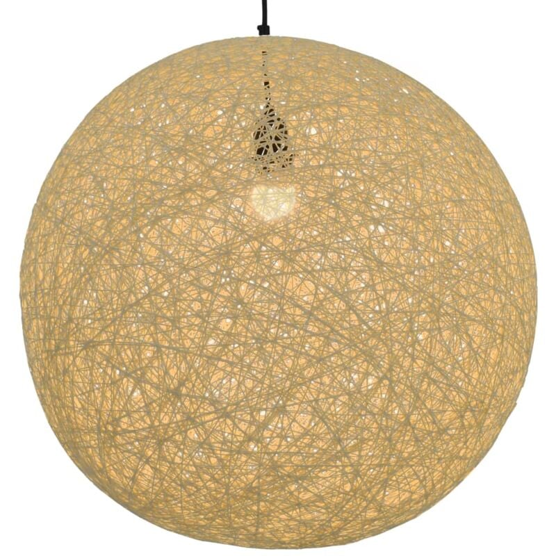 

vidaXL Lámpara colgante esférica color crema E27 55 cm - Crema