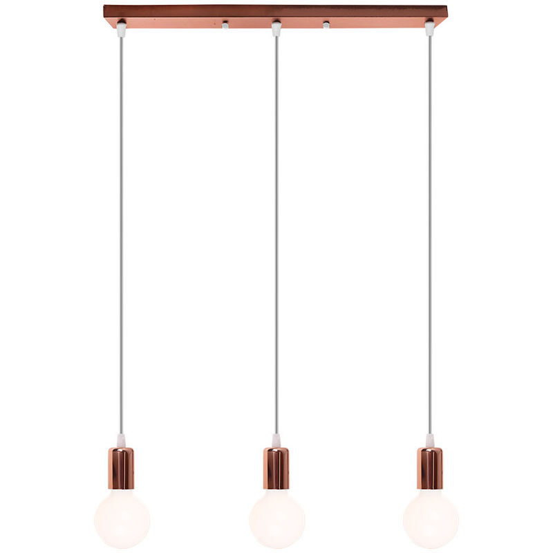 

Lámparas de Colgar Estilo Creativo 3 Cabezas Lustre Moderna Simple E27 Lámpara de Techo Retro para Dormitorio Cafe Bar Office Oro Rosa