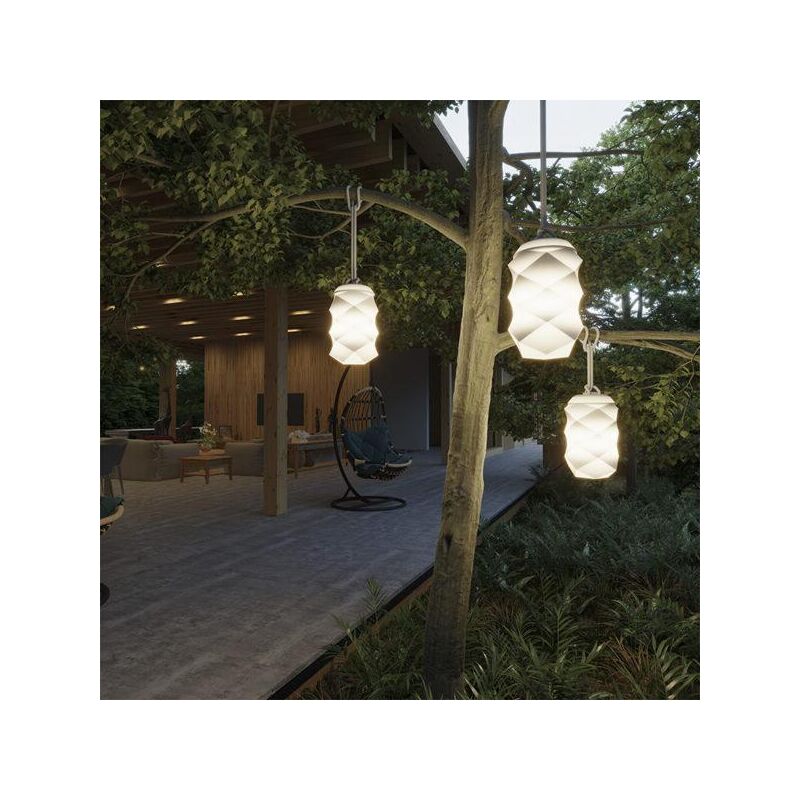

Lámpara colgante exterior con mando Batería recargable LED/RGB beige - Moovere
