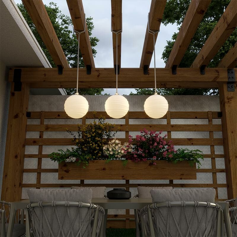 

Lámpara colgante exterior Moovere con mando Batería recargable LED/RGB Space grey color