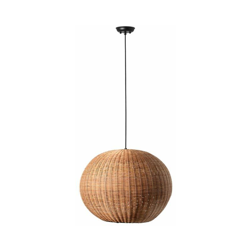

Lampara colgante Faro Barcelona HAKA 65134-75 Negro/Ratan