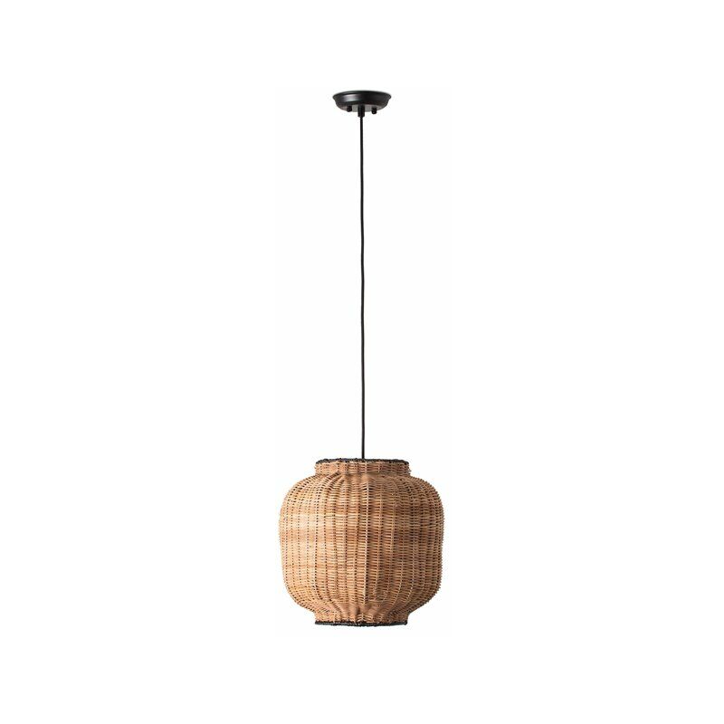

Lampara colgante Faro Barcelona Tupai 65134-77 Negro/Ratan