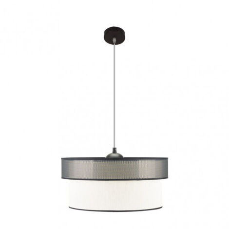 Lampara Colgante FELIX Negro/blanco 1 luz FABRILAMP