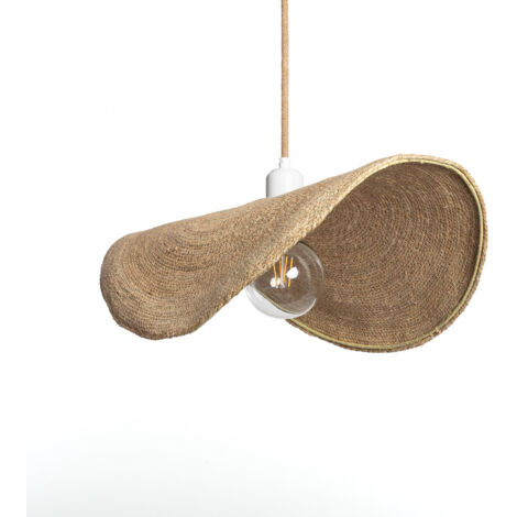 EFECTOLED Lámpara Colgante Fibras Naturales Devmani-L ILUZZIA Textil Natural