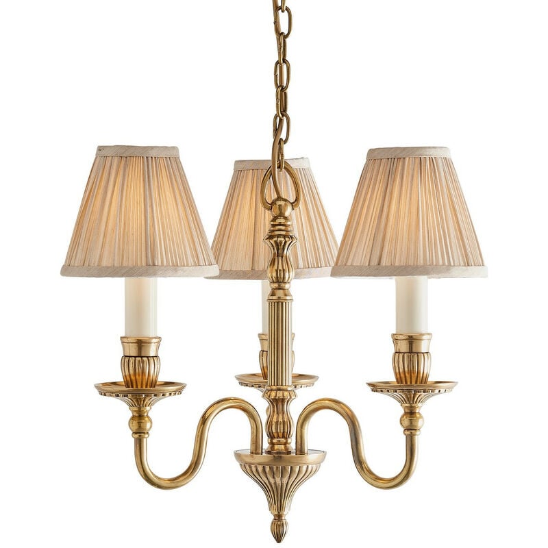 

Interiors Fitzroy - Candelabro colgante de techo con 3 brazos y luces, latón, E14