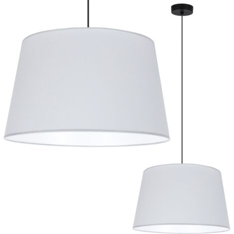 LÁMPARA COLGANTE GAJA CONO NEGRA 1 PLANA PANTALLA GRIS 44CM