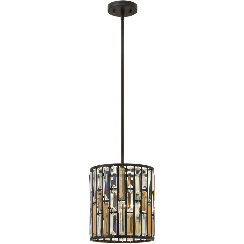 

Elstead Gemma - 1 lámpara colgante de techo vintage de bronce, E27