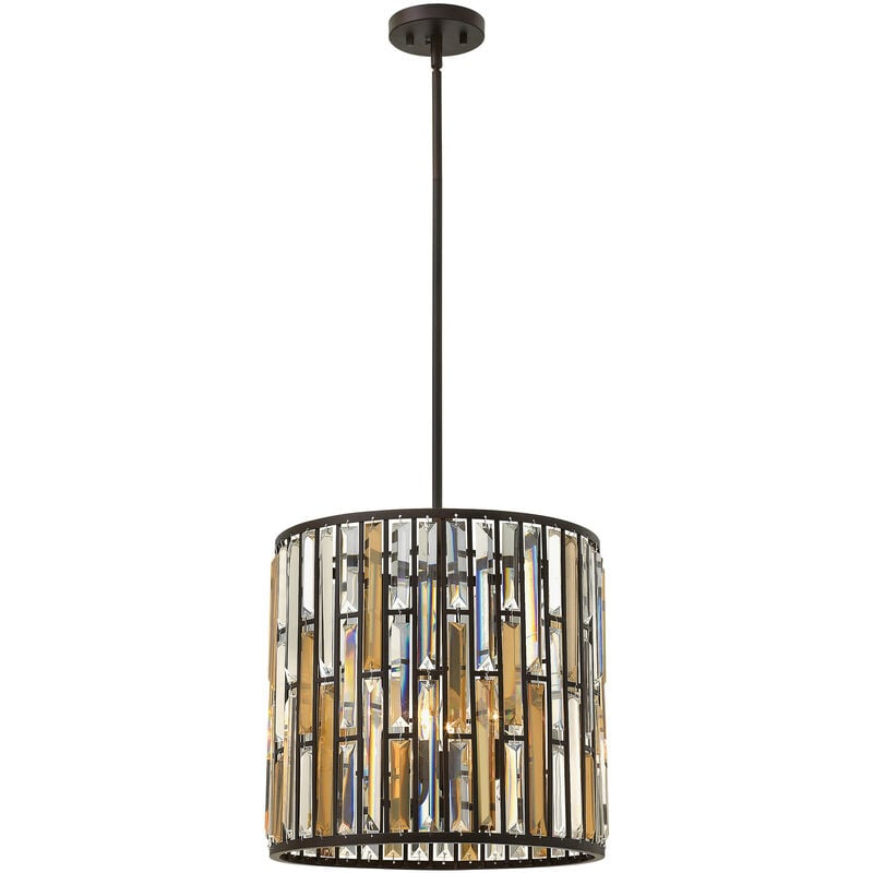 

Elstead Gemma - Lámpara colgante de techo con 3 luces de bronce vintage, E14