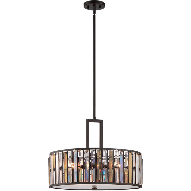 

Elstead Gemma - Lámpara colgante de techo con 3 luces de bronce vintage, E27