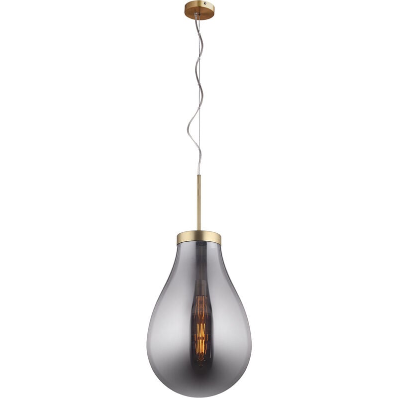Lampe Suspension Hatann Gris m Ø40x65 cm