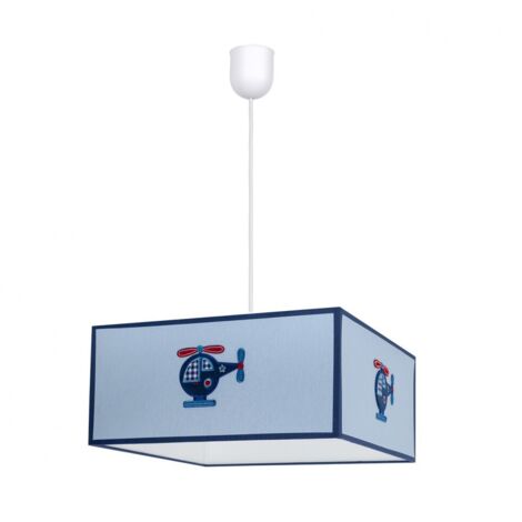 Lampara Colgante Helicoptero 1xe27 Celeste Regx35x35 de FABRILAMP.