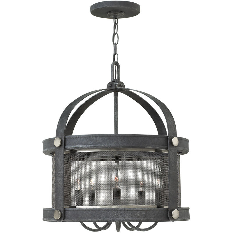

Elstead - Lampadario Lanterna Plafoniera 5x E14 Zinco Invecchiato Lámpara de techo con lámpara de araña 5x E14 Zinc envejecido
