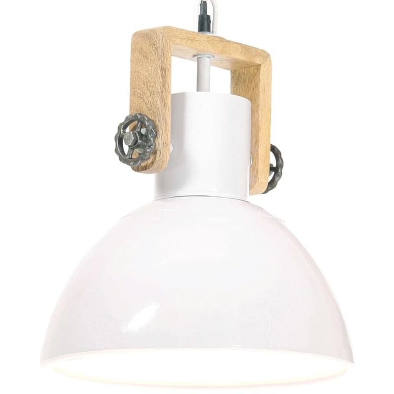 

Lámpara colgante industrial 25 W blanca redonda 30 cm E27