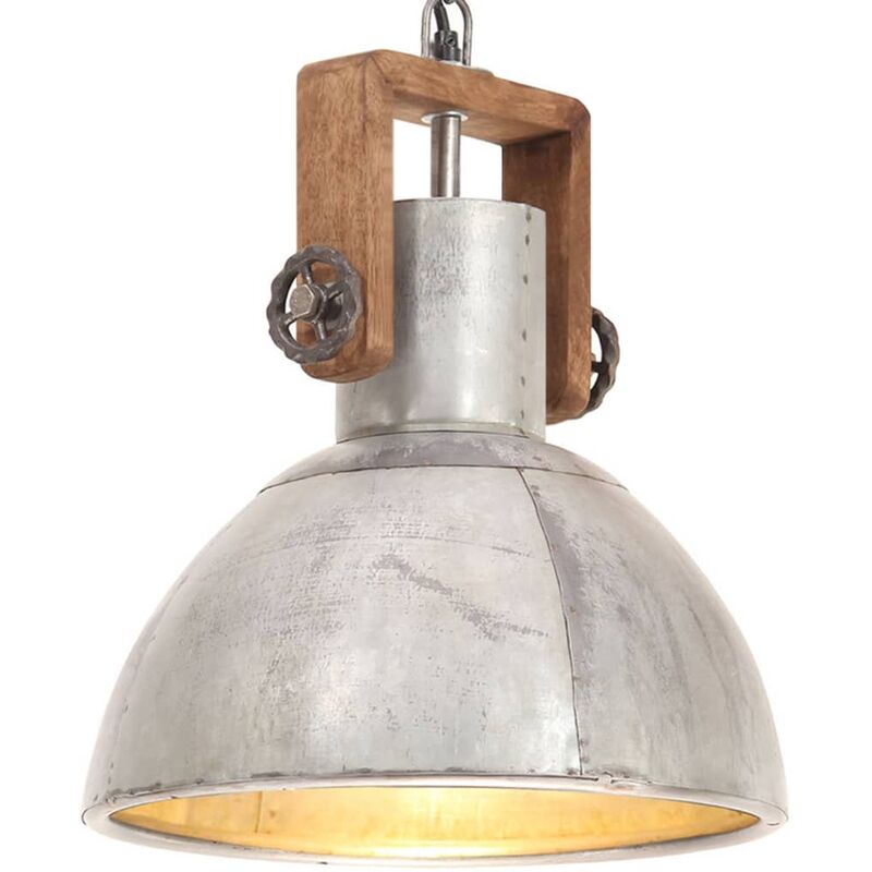 

Lámpara colgante industrial 25 W plateada redonda 30 cm E27