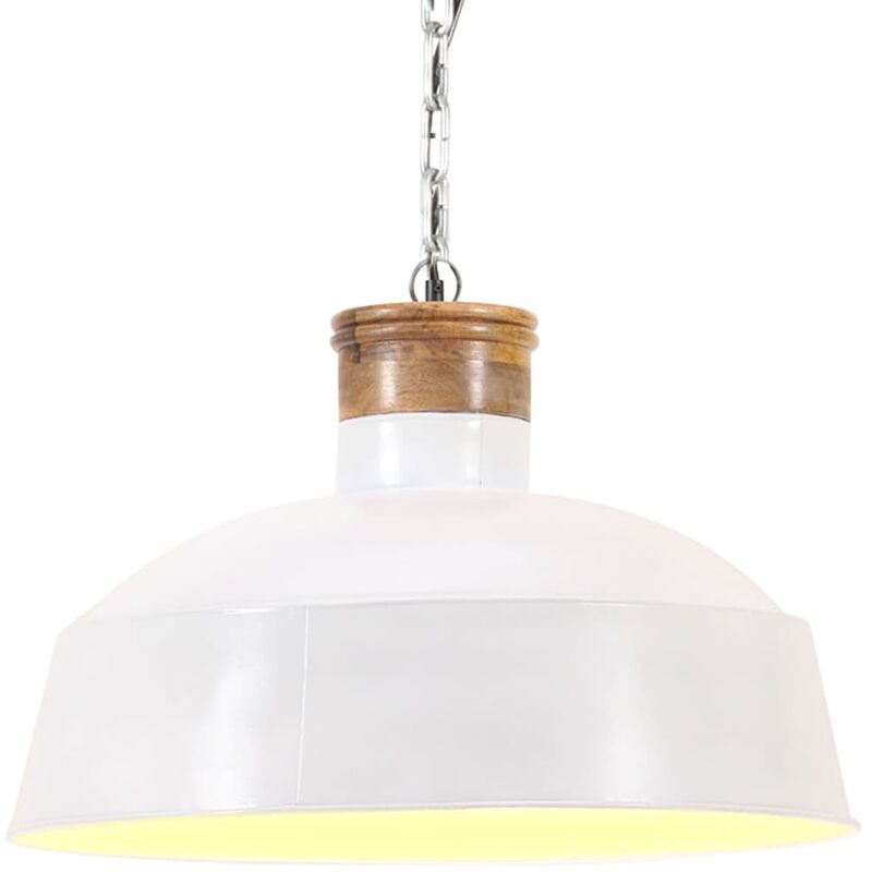 

Lámpara colgante industrial 32 cm blanca E27