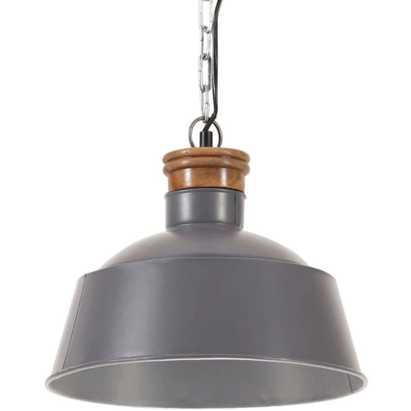 

vidaXL Lámpara colgante industrial 32 cm gris E27 - Gris