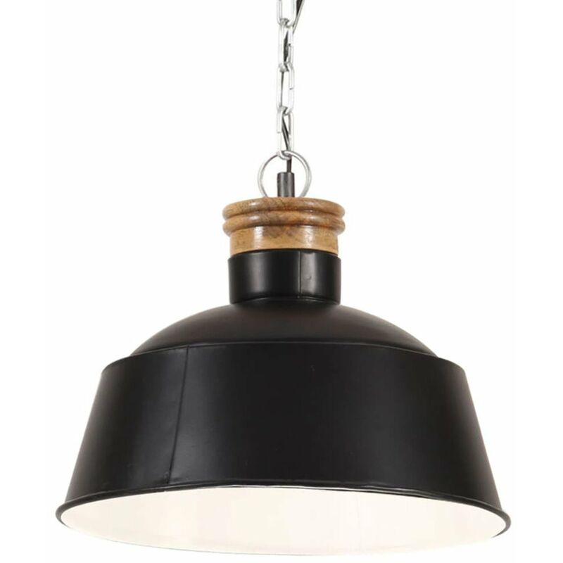 

Lampara colgante industrial 32 cm negro E27