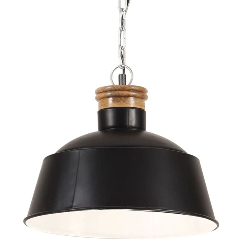 

vidaXL Lámpara colgante industrial 32 cm negro E27 - Negro