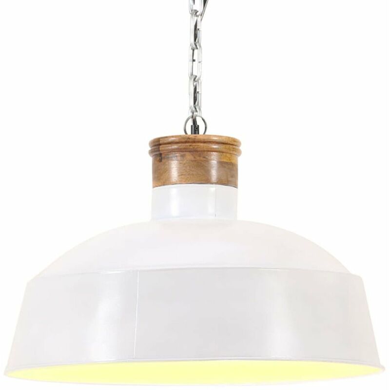 

Lampara colgante industrial 42 cm blanca E27