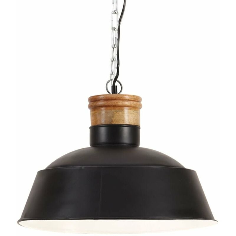 

Lampara colgante industrial 42 cm negro E27