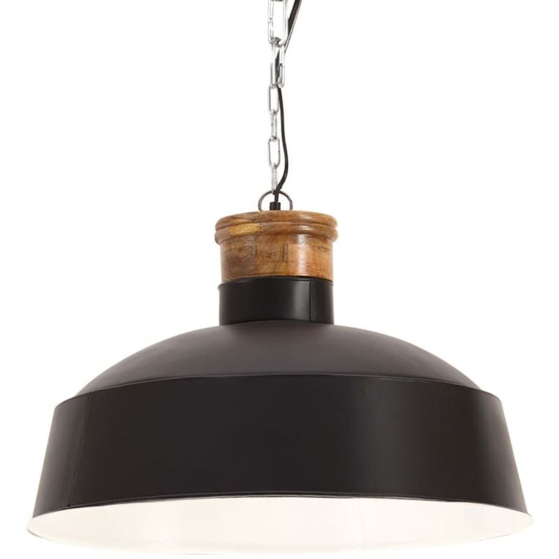 

vidaXL Lámpara colgante industrial 58 cm negro E27 - Negro