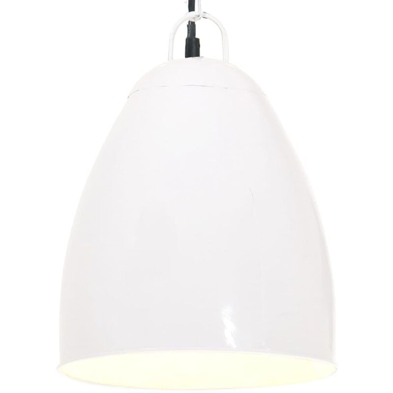 

Lámpara colgante industrial redonda 25 W blanca 32 cm E27