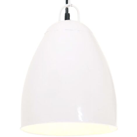 Lámpara colgante industrial redonda 25 W blanca 32 cm E27 vidaXL