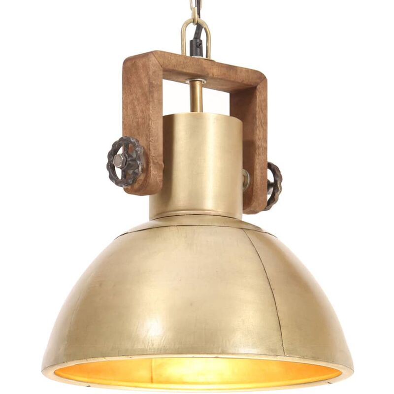 

Lámpara colgante industrial redonda 25 W latón 30 cm E27