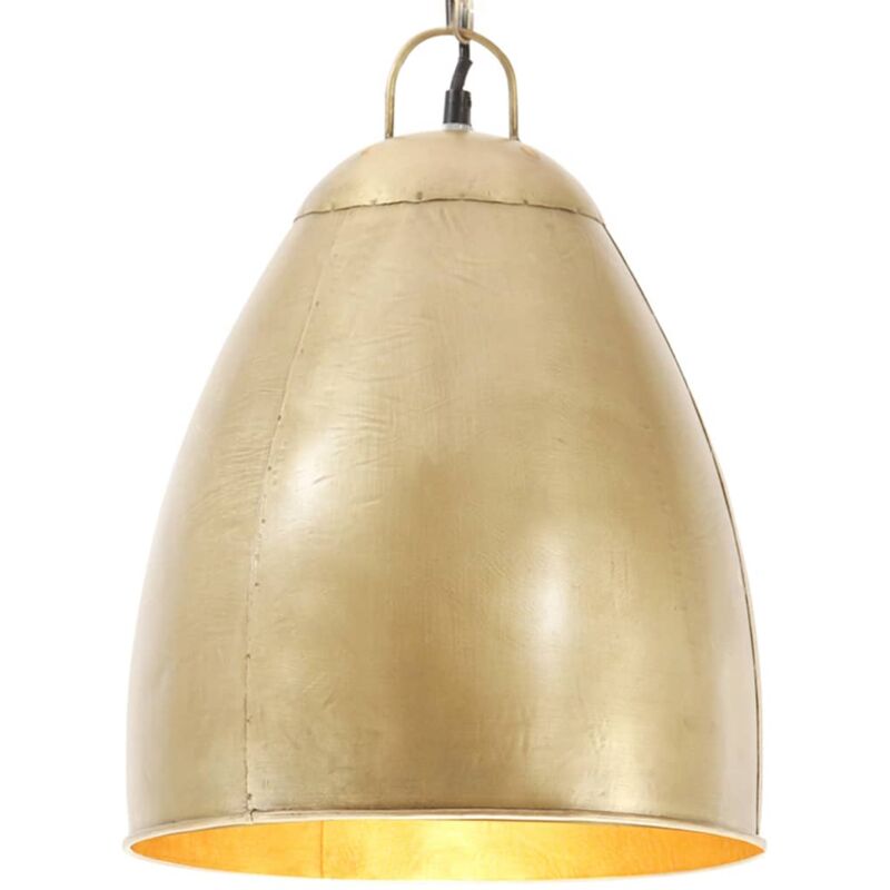 

vidaXL Lámpara colgante industrial redonda 25 W latón 32 cm E27 - Oro
