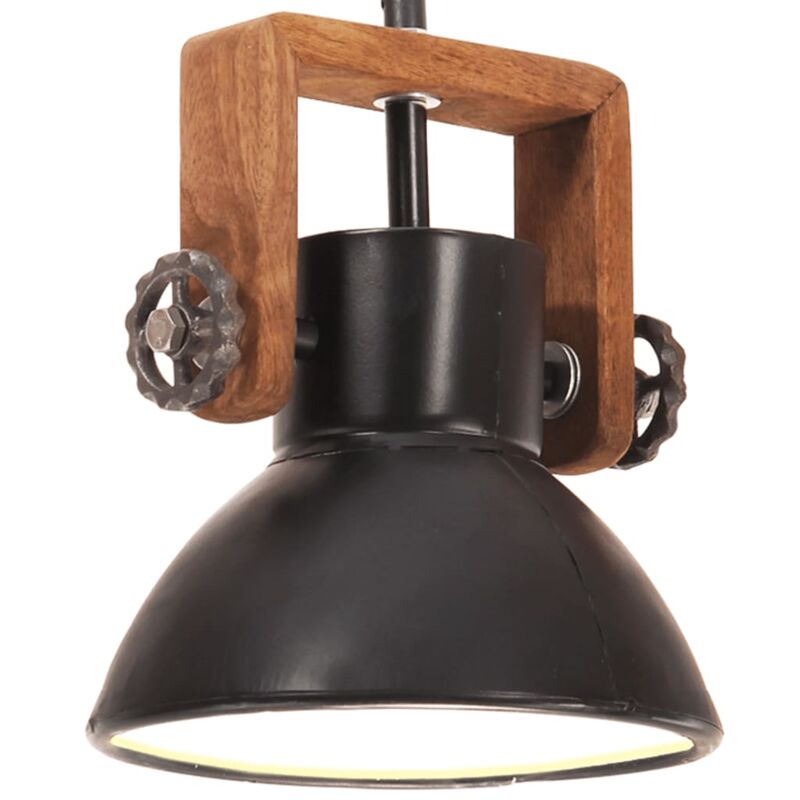 

Lámpara colgante industrial redonda 25 W negra 19 cm E27