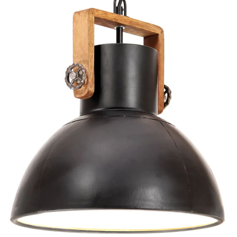 

Lampara colgante industrial redonda 25 W negro 30 cm E27