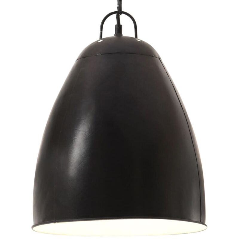 

vidaXL Lámpara colgante industrial redonda 25 W negra 32 cm E27 - Negro