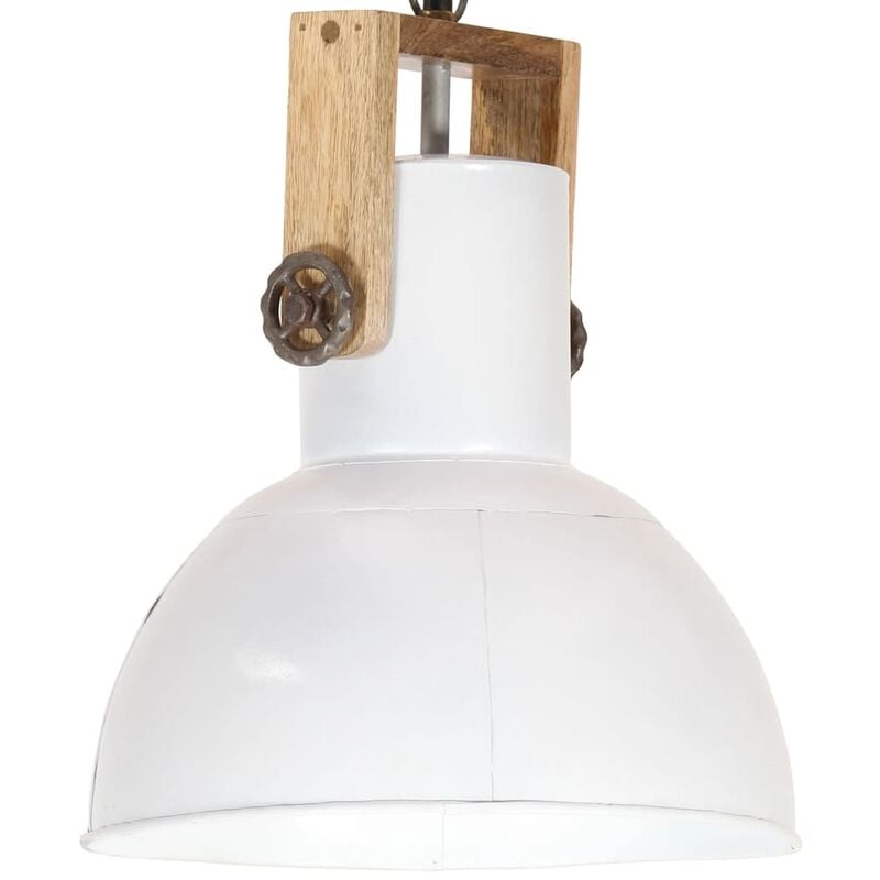 

Lámpara colgante industrial redonda mango 25 W blanco 32 cm E27